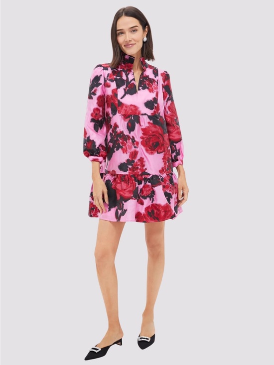 Tuckernuck Dresses & Skirts - Tuckernuck Cerise Blossom Jacquard Palmerston Mini Dress size L
